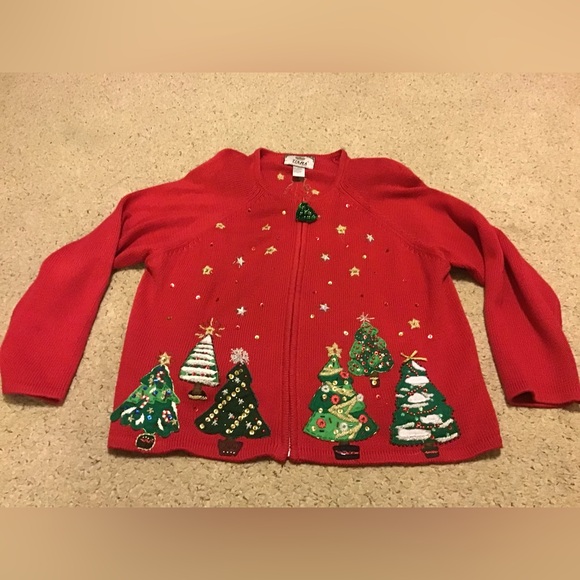 TIARA INTERNATIONAL VINTAGE 2003 CHRISTMAS SWEATER SZ SL ORIG OWNER 2003 EUC - Picture 1 of 5